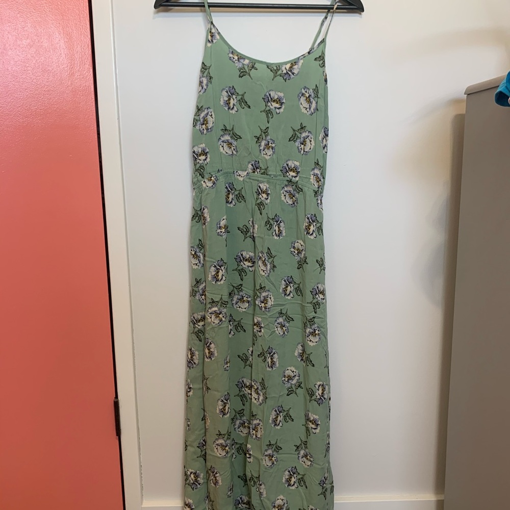 Mint & Floral Maxi Dress